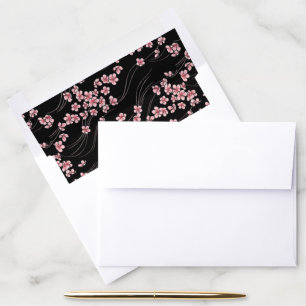Cherry blossoms envelope liner