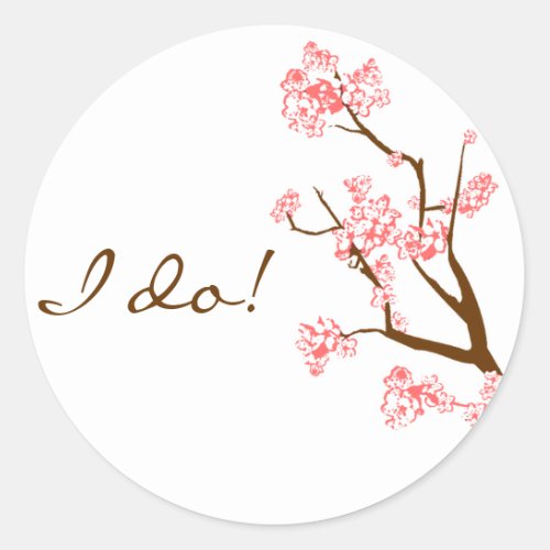 Cherry Blossoms Envelope Seal Stickers