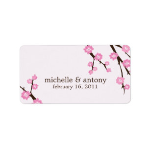Cherry Blossoms Favor Labels