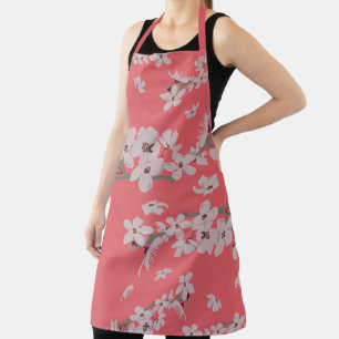 Cherry Blossoms Floating Flowers Apron