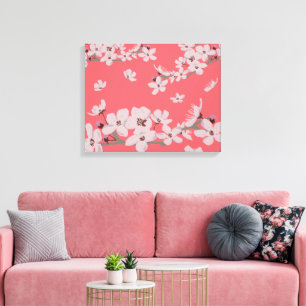Cherry Blossoms Floating Flowers Canvas Print