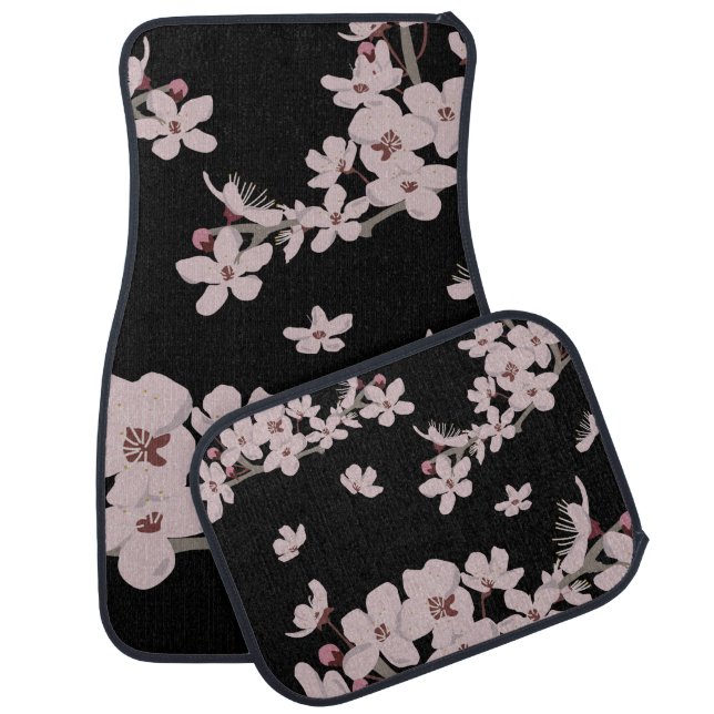 Cherry Blossoms Floating Flowers Car Floor Mat (Set)