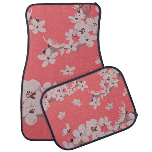 Cherry Blossoms Floating Flowers Car Floor Mat