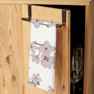 Cherry Blossoms Floating Flowers Kitchen Towel