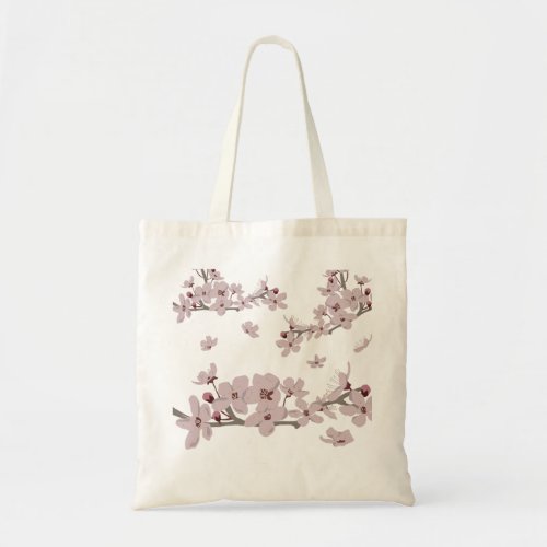 Cherry Blossoms Floating Flowers Tote Bag