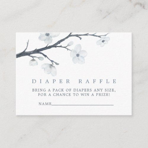 Cherry Blossoms Floral Baby Shower Diaper Raffle Enclosure Card