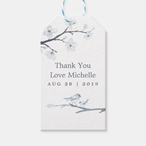 Cherry Blossoms Floral Baby Shower Gift Tags