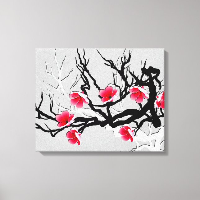 Cherry Blossoms Floral Canvas Print (Front)