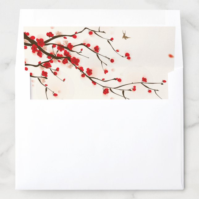 Cherry Blossoms Floral Envelope Liner (In Envelope)