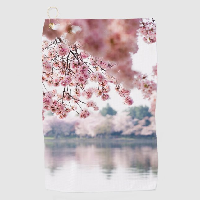 Cherry Blossoms Golf Towel (Front)