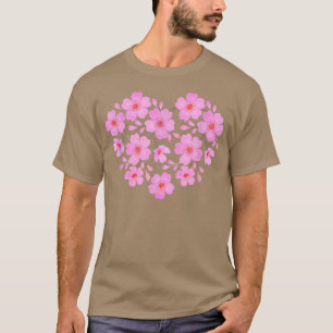 Cherry Blossoms Heart Sakura Flowers T-Shirt