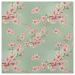 Cherry Blossoms in Pink and Teal Fabric