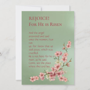 Cherry Blossoms in Pink and Teal Invitation