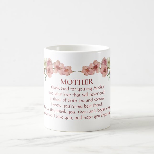 Cherry Blossoms in Pink for Mother Coffee Mug (Center)