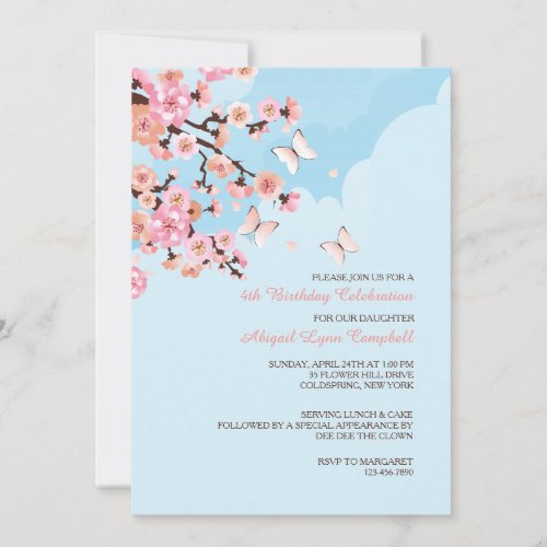 Cherry Blossoms Invitation