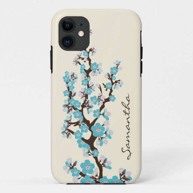 Cherry Blossoms iPhone 5 Case-Mate Case (aqua) (Back)