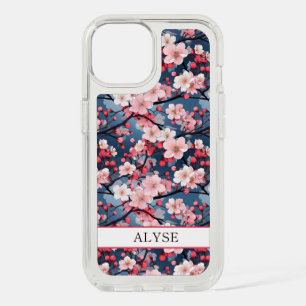 Cherry Blossoms Japanese Sakura Monogrammed iPhone 15 Case