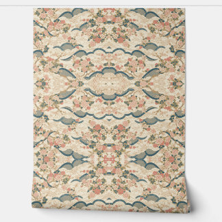 Cherry Blossoms,Kanji in Pink, Blue & Golden Wallpaper