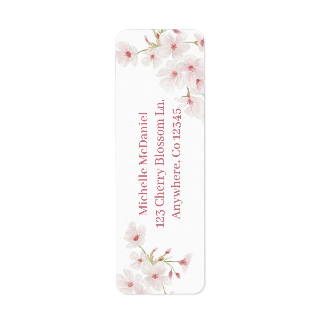 Cherry Blossoms Label (Front)