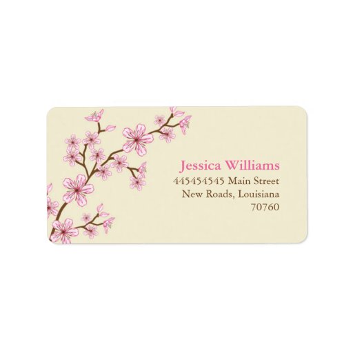 Cherry Blossom Labels, Cherry Blossom Address Labels, Return Address ...