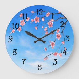 Cherry Blossoms Large Clock