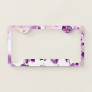 Cherry blossoms license plate frame
