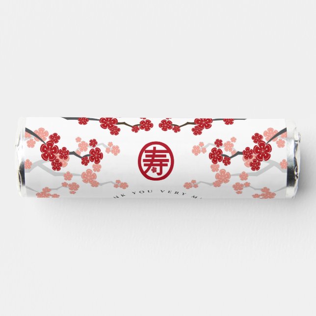 Cherry Blossoms Longevity Symbol Chinese Birthday Breath Savers® Mints (Right)