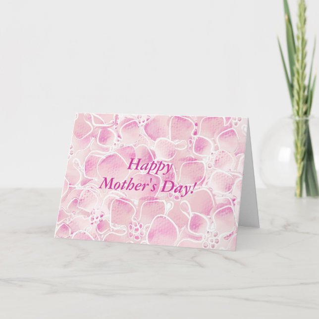 Cherry Blossoms Mother's Day Greeting Card (Front)