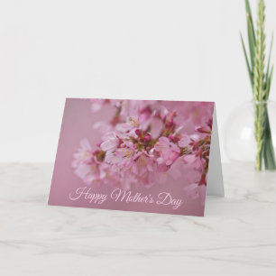 Cherry Blossoms Mother's Day Pale Pink Reflections Card