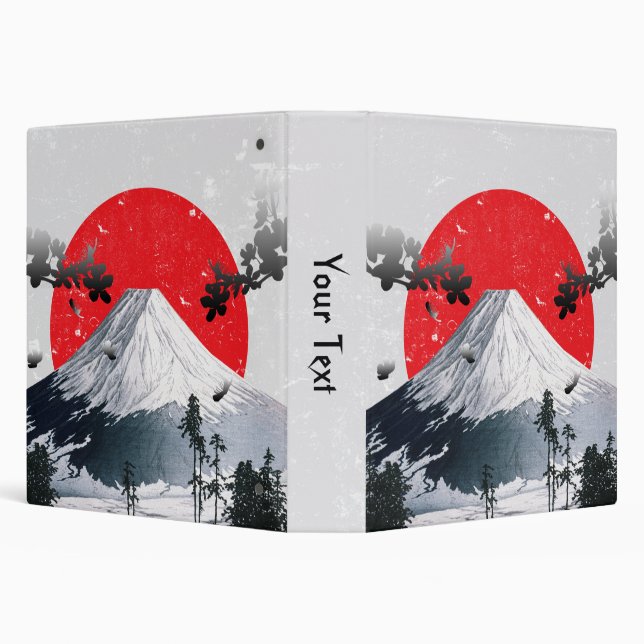 Cherry Blossoms Mount Fuji Japan 3 Ring Binder (Background)