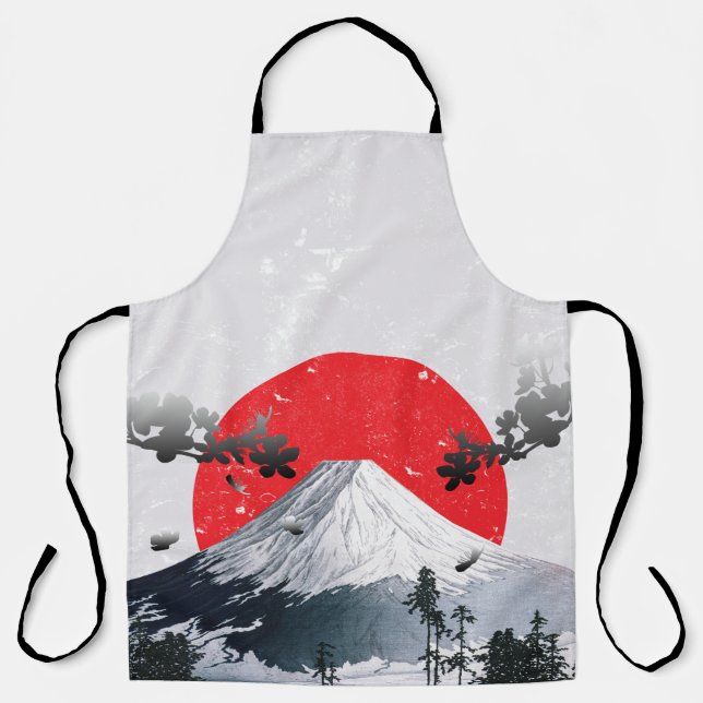 Cherry Blossoms Mount Fuji Japan Apron (Front)