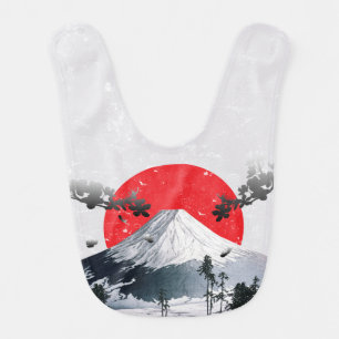 Cherry Blossoms Mount Fuji Japan Baby Bib