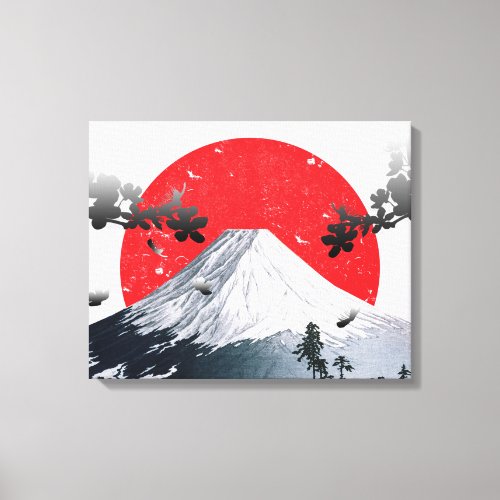 Cherry Blossoms Mount Fuji Japan Canvas Print