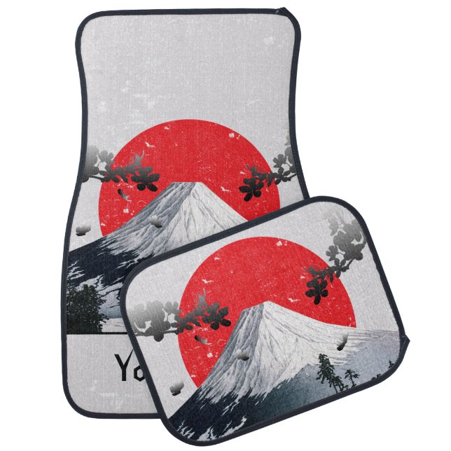Cherry Blossoms Mount Fuji Japan Car Floor Mat (Set)