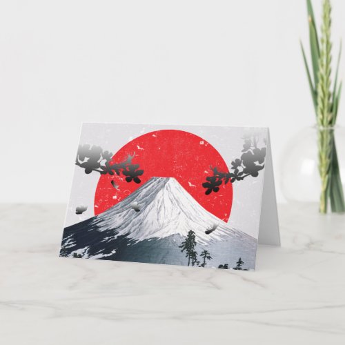 Cherry Blossoms Mount Fuji Japan Card