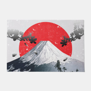 Cherry Blossoms Mount Fuji Japan Doormat