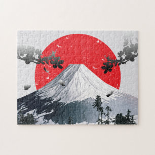 Cherry Blossoms Mount Fuji Japan Jigsaw Puzzle