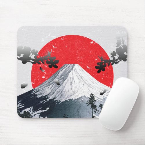 Cherry Blossoms Mount Fuji Japan Mouse Pad