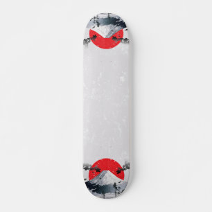 Cherry Blossoms Mount Fuji Japan Skateboard