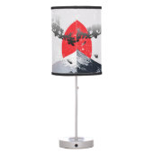 Cherry Blossoms Mount Fuji Japan Table Lamp (Back)