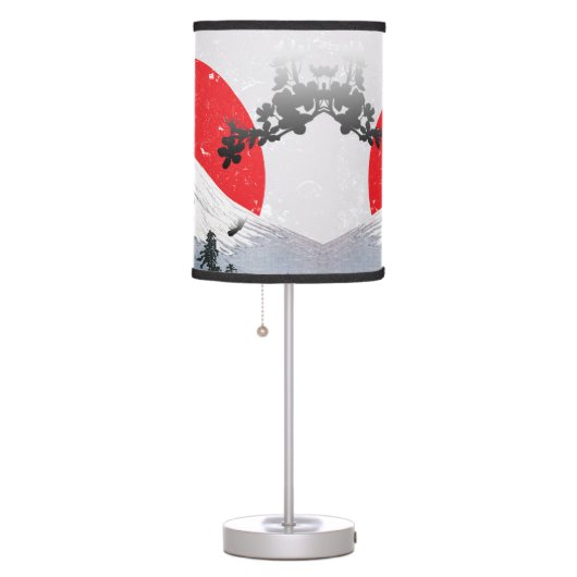 Cherry Blossoms Mount Fuji Japan Table Lamp (Right)