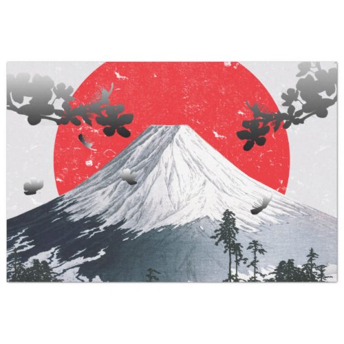 Cherry Blossoms Mount Fuji Japan Tissue Paper