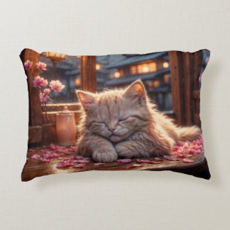 Cherry Blossom's Nap Time Accent Pillow