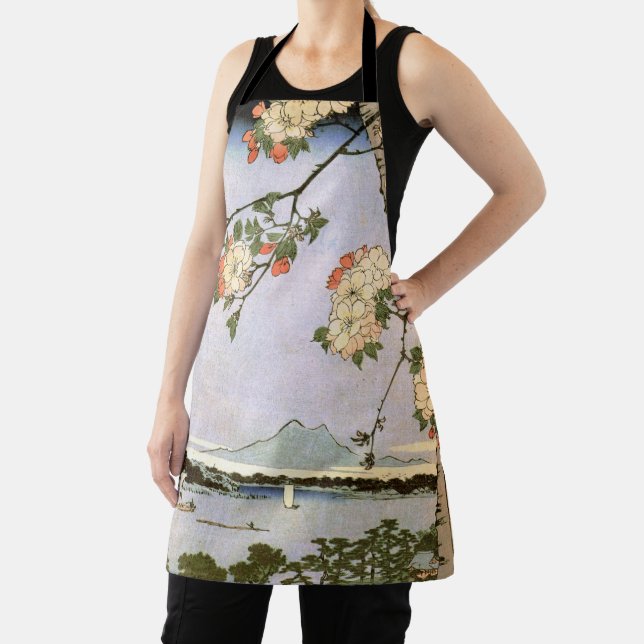 Cherry Blossoms of Edo, Hiroshige, Ukiyoe Apron (Insitu)
