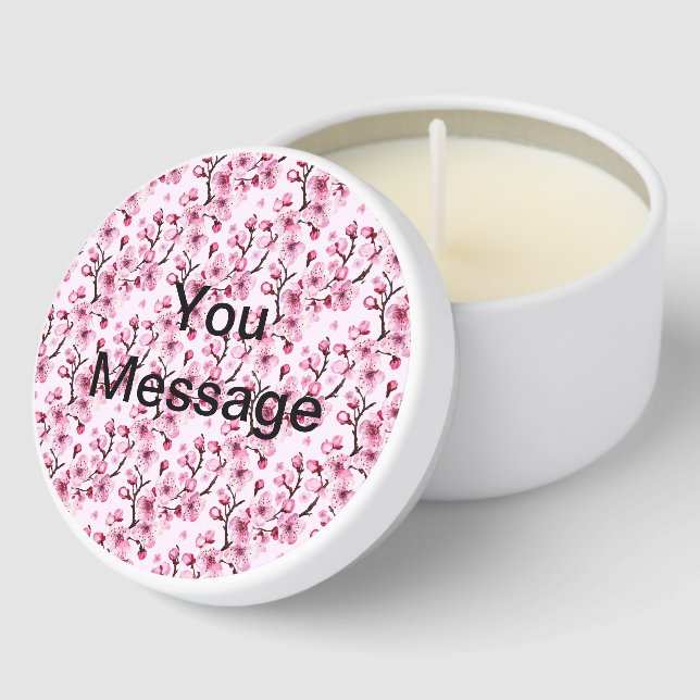 Cherry Blossoms on Branches Mini Candle Favors (Corner)