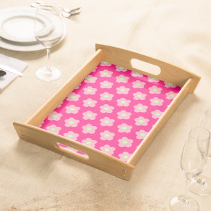 Cherry Blossoms on Pink Serving Tray
