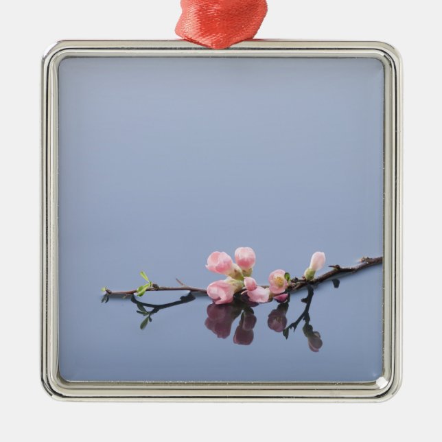 Cherry blossoms on water metal ornament (Front)