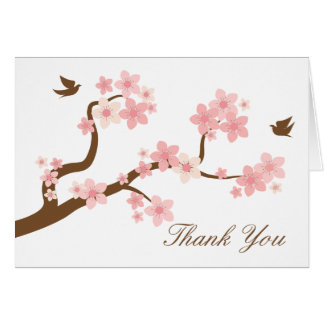 Cherry Blossom Thank You Cards | Zazzle