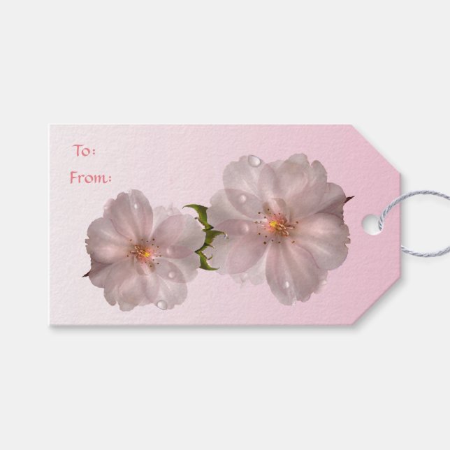 Cherry Blossoms Pack of Gift Tags (Front (Horizontal))