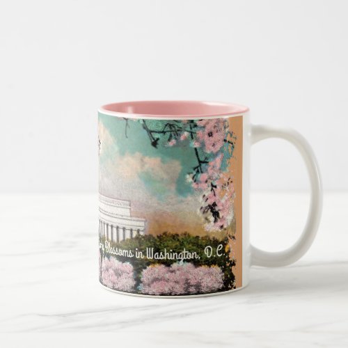 Cherry Blossoms Painted Coffee Mug